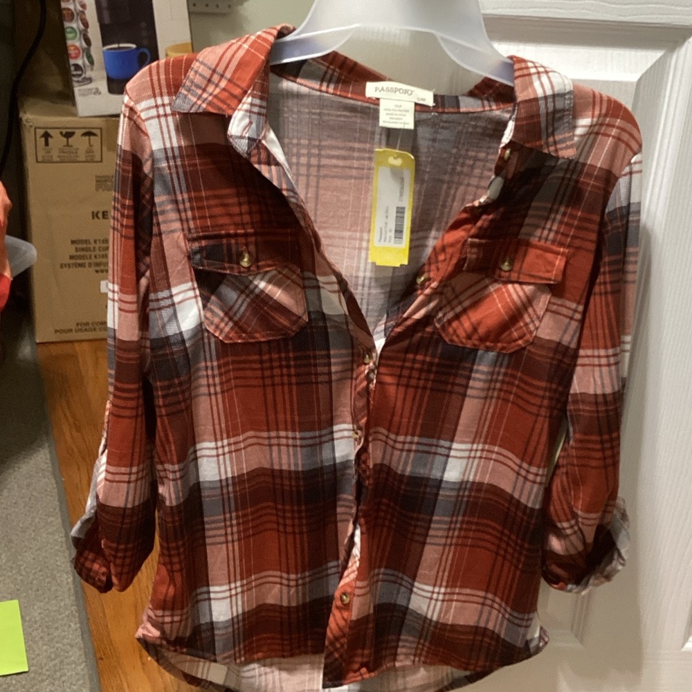 Passport Red and White Plaid Jacket